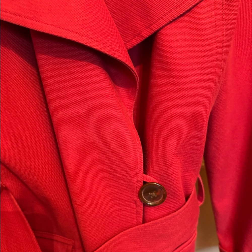 Talbots Vibrant Red Trench Coat - Picture 12 of 12